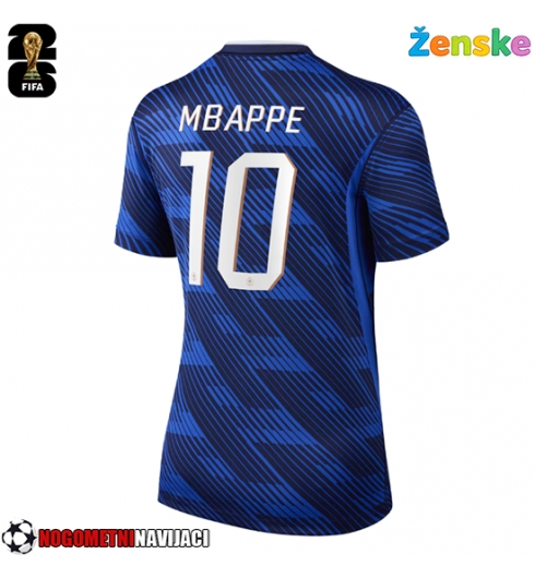 Ženske Nogometnih dresov Francija Kylian Mbappe #10 Domači SP 2026 Kratki rokavi Ženske Nogometnih dresov Francija Kylian Mbappe #10 Domači SP 2026 Kratki rokavi